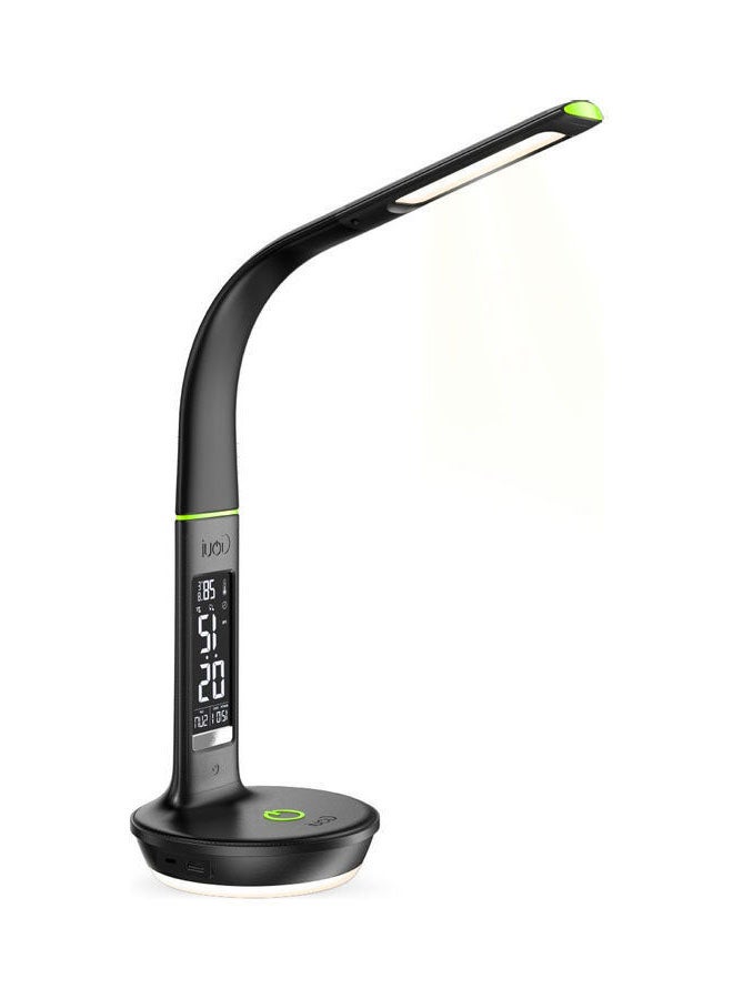 Goui - Nuru Plus Wireless Charger + D Lamp with HD VA Display, Clock, Alarm & Snooze Function – Supports Qi and Qualcomm 3.0 Technology, Dual Charging Ports, Night Light for Added Convenience and Time Managemen - Black - Image 1
