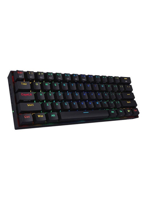 K530 Wired Pro Draconic 60% Compact RGB Wireless Mechanical Keyboard, Red Switch, Bluetooth V5.0, Hot-Swappable Switch, Detachable Type-C & USB-A, Black | K530RGB-PRO-RED