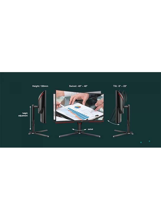 AOC - C27G3 27” Curved Farmless VA Gaming Monitor G3, FHD 1080P, 1ms Response Time, 165hz, Adaptive Sync, HDR Mode, 2xHDMI + DisplayPort, Height Adjustable | MONAOC82703 Black/Red - Image 1