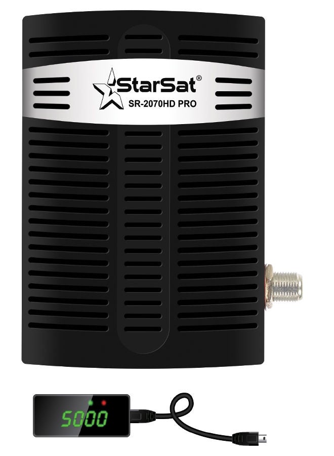 ستارسات جهاز استقبال أقمار صناعية للتلفزيون بدقة كاملة الوضوح، من طراز SR-2070HD باللون الأسود . SR-2070HD Pro أسود - Image 1