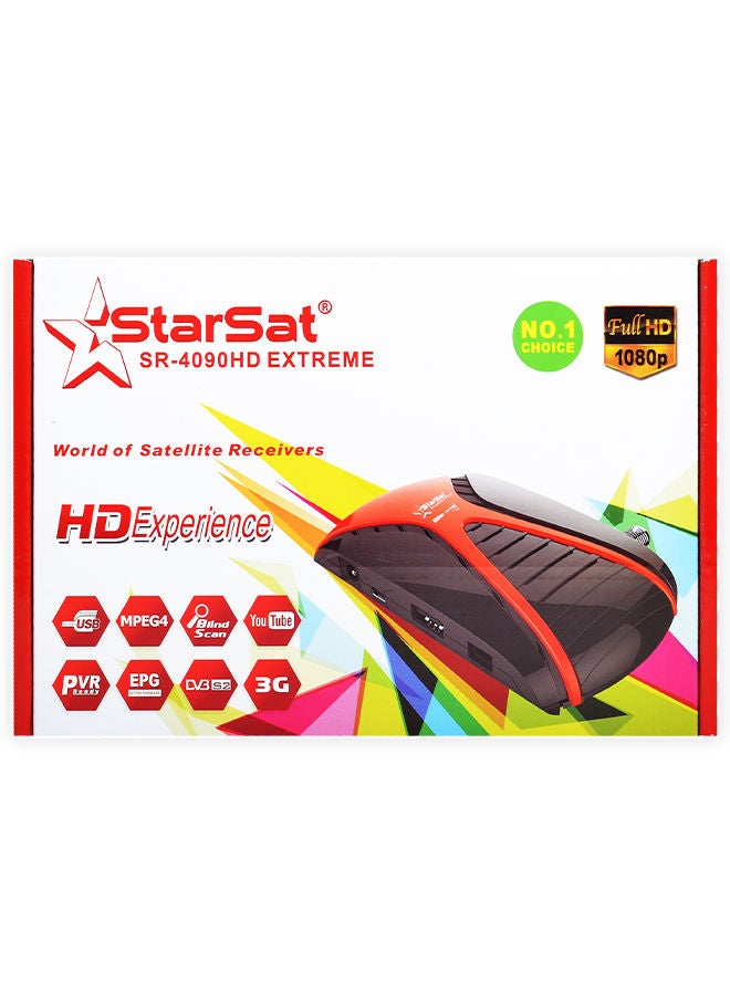 Full HD TV Satellite Receiver SR-4090 Black/Red Black/Red