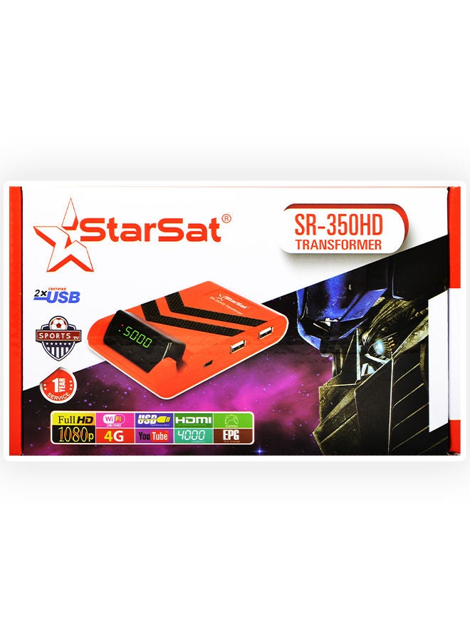StarSat - Full HD TV Satellite Receiver SR-350HD Red/Blackv SR-350HD TRANSFORMER Red/Black - Image 1