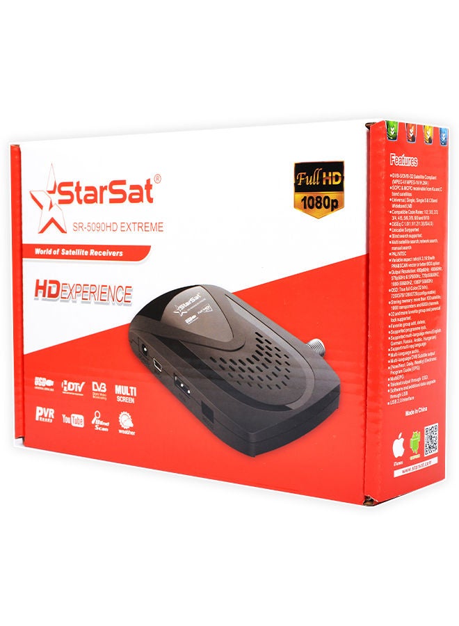 StarSat - Full HD TV Satellite Receiver SR-5090HD Black SR-5090HD EXTREME Black - Image 1
