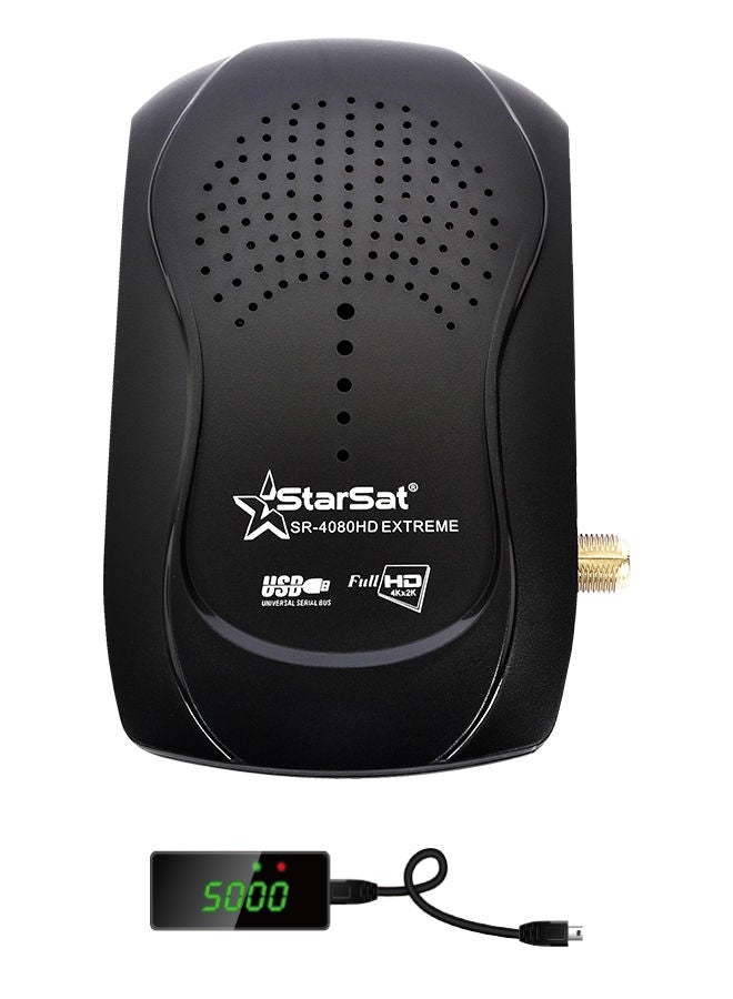 ستارسات - جهاز استقبال أقمار صناعية للتلفزيون بدقة كاملة الوضوح طراز SR-4080HD باللون الأسود SR-4080HD EXTREME أسود - Image 1