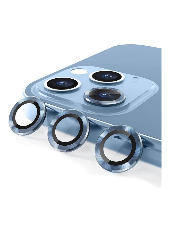 MARGOUN - iPhone 14 Pro Camera Lens Shield Protector 9H Tempered Glass Scratch Resistant HD Lens Shield Blue - Image 1