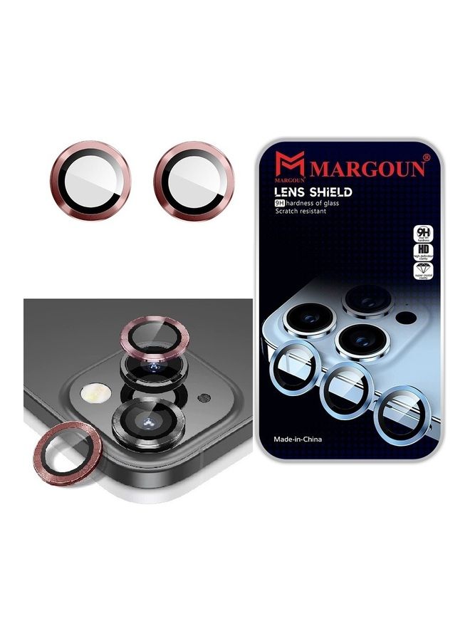 MARGOUN Camera Lens Protector 9H Tempered Glass Scratch Resistant HD Lens Shield For Apple iPhone 14 Rose Gold - Image 1