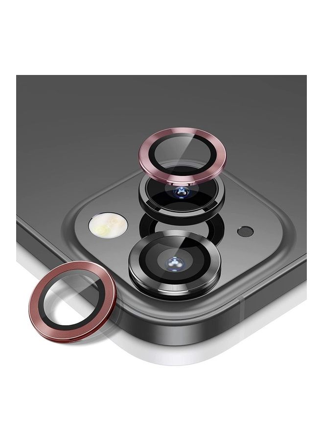 MARGOUN Camera Lens Protector 9H Tempered Glass Scratch Resistant HD Lens Shield For Apple iPhone 14 Rose Gold - Image 2