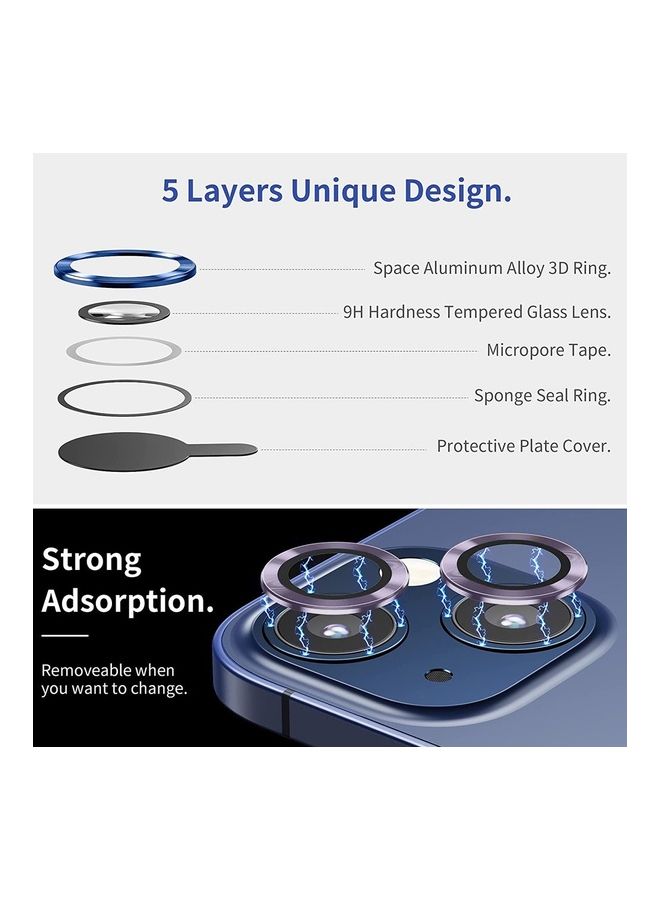مارجون حماية عدسة الكاميرا زجاج مقسى 9H مقاوم للخدش درع عدسة HD لأبل آيفون 14 - Image 5