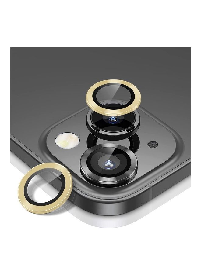 MARGOUN Camera Lens Protector 9H Tempered Glass Scratch Resistant HD Lens Shield For Apple iPhone 14 Plus Gold  - Image 2