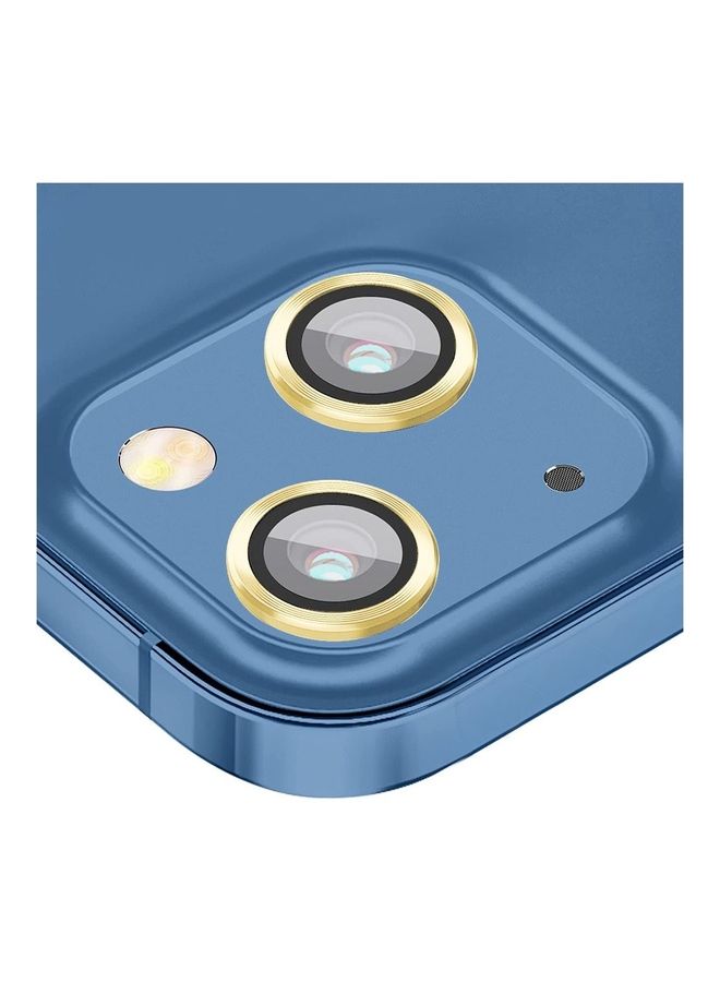 MARGOUN Camera Lens Protector 9H Tempered Glass Scratch Resistant HD Lens Shield For Apple iPhone 14 Plus Gold  - Image 3
