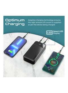 بروميت بنك طاقة بقدرة 20000 مللي أمبير في الساعة ومنفذ USB-C PD بقدرة 20 وات وتقنية QC 3.0 باللون الأسود  - Image 5