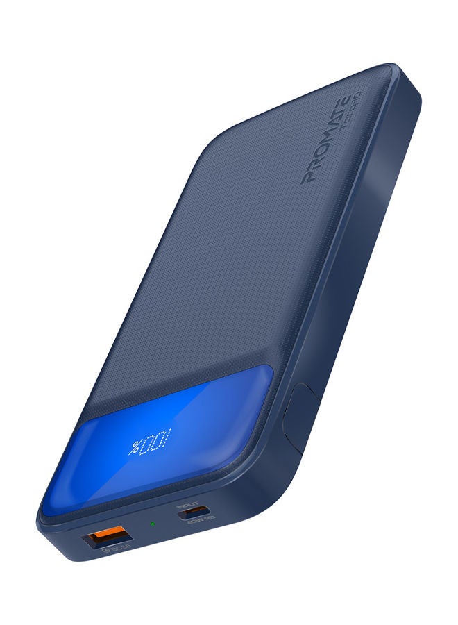 PROMATE - 10000 mAh Power Bank 20W USB-C PD Port and QC 3.0.Navy Navy - Image 1