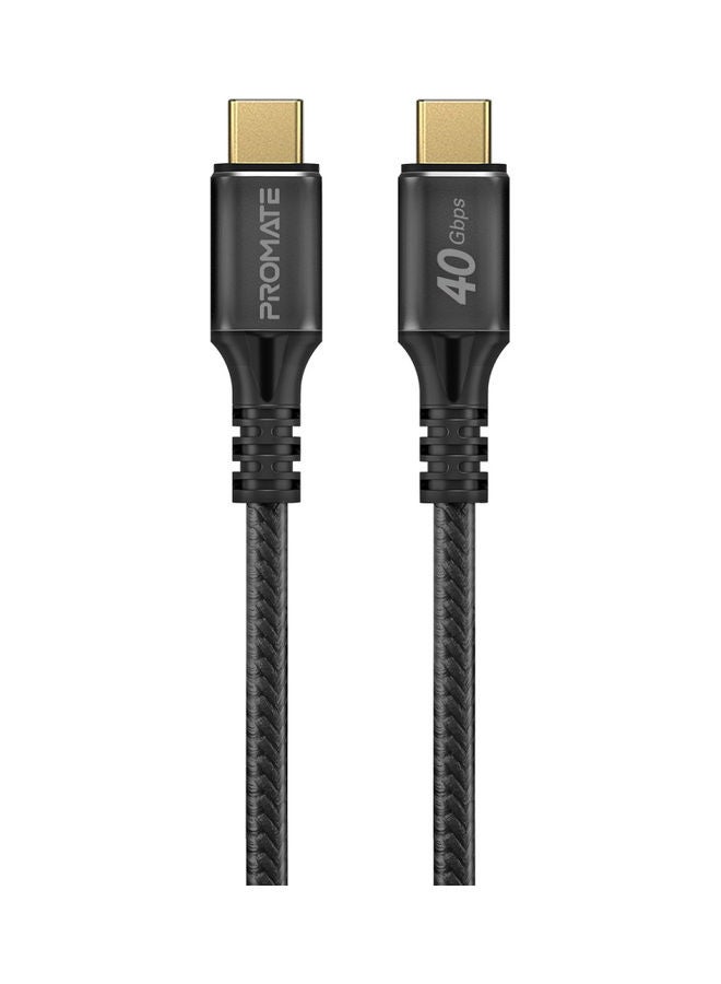 بروميت - كابل آيفون 15، كابل شحن سريع فائق السرعة 240 وات USB-C بطول 1 متر أسود أسود - Image 1