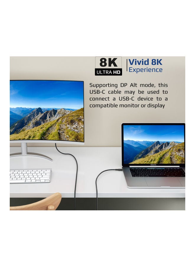 بروميت - كابل آيفون 15، كابل شحن سريع فائق السرعة 240 وات USB-C بطول 1 متر أسود أسود - Image 1