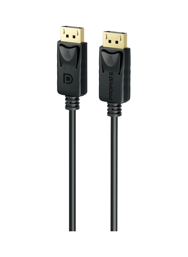 PROMATE Display Port Cable With HD 8K 60Hz Display 32.4Gbps Bandwidth And 1.2 Meter Slim Cable Black Black  - Image 1