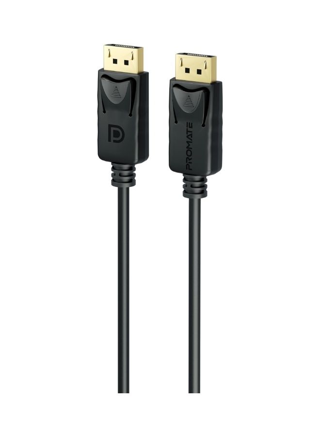 PROMATE Display Port Slim Cable With HD 8K 60Hz 32.4 Gbps Bandwidth And 3 Meter Black Black  - Image 1