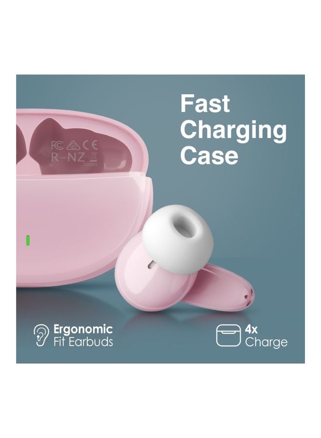 PROMATE True Wireless Earbuds with Bluetooth v5.3, Mic, IPX5 Water Resistance and Auto Pairing Lush Pink  - Image 3
