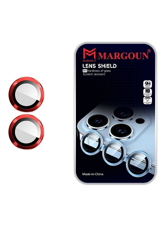 Camera Lens Protector 9H Tempered Glass Scratch Resistant HD Lens Shield For Apple iPhone 14 Plus Red