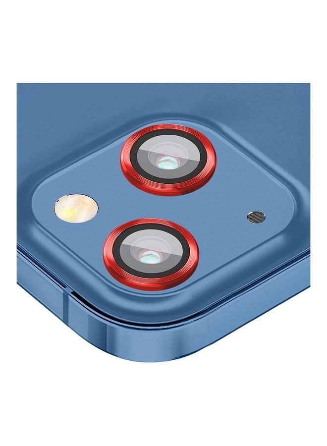 Camera Lens Protector 9H Tempered Glass Scratch Resistant HD Lens Shield For Apple iPhone 14 Plus Red