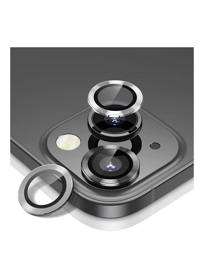 MARGOUN Camera Lens Protector 9H Tempered Glass Scratch Resistant HD Lens Shield For Apple iPhone 14 Silver - Image 2