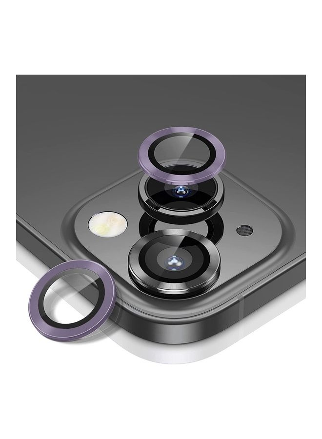 MARGOUN Camera Lens Protector 9H Tempered Glass Scratch Resistant HD Lens Shield For Apple iPhone 14 Plus Purple  - Image 2