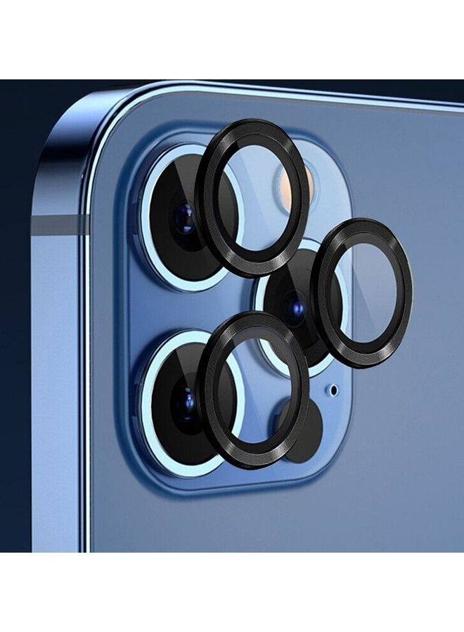 MARGOUN iPhone 14 Pro Camera Lens Shield Protector 9H Tempered Glass Scratch Resistant HD Lens Shield Black - Image 2