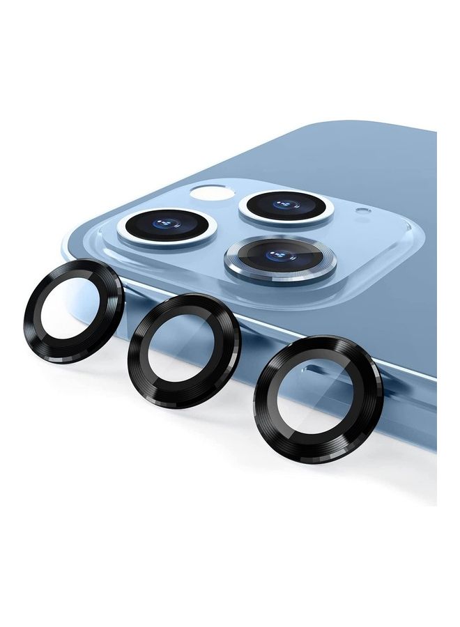 MARGOUN iPhone 14 Pro Camera Lens Shield Protector 9H Tempered Glass Scratch Resistant HD Lens Shield Black - Image 4