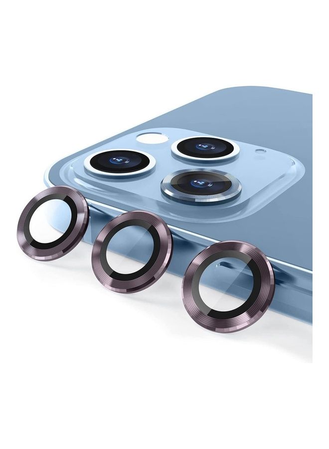 MARGOUN iPhone 14 Pro Camera Lens Shield Protector 9H Tempered Glass Scratch Resistant HD Lens Shield Purple - Image 3