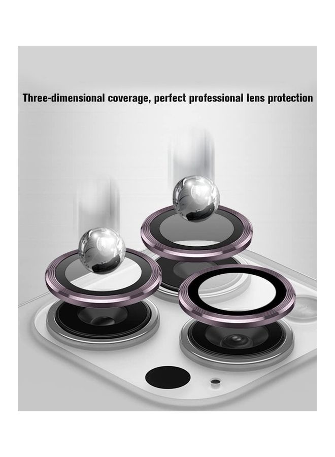 MARGOUN iPhone 14 Pro Camera Lens Shield Protector 9H Tempered Glass Scratch Resistant HD Lens Shield Purple - Image 4