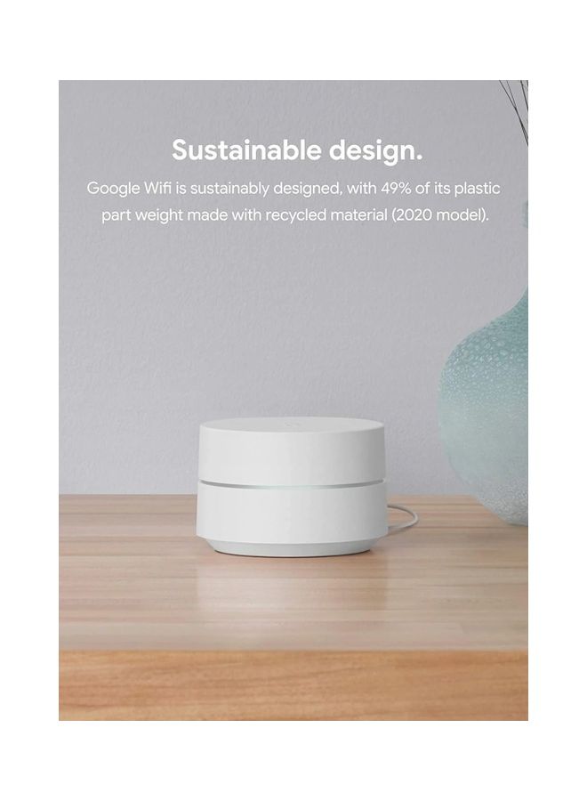 Google Wifi Mesh Router AC1200 Pack Of 1 White - Image 4
