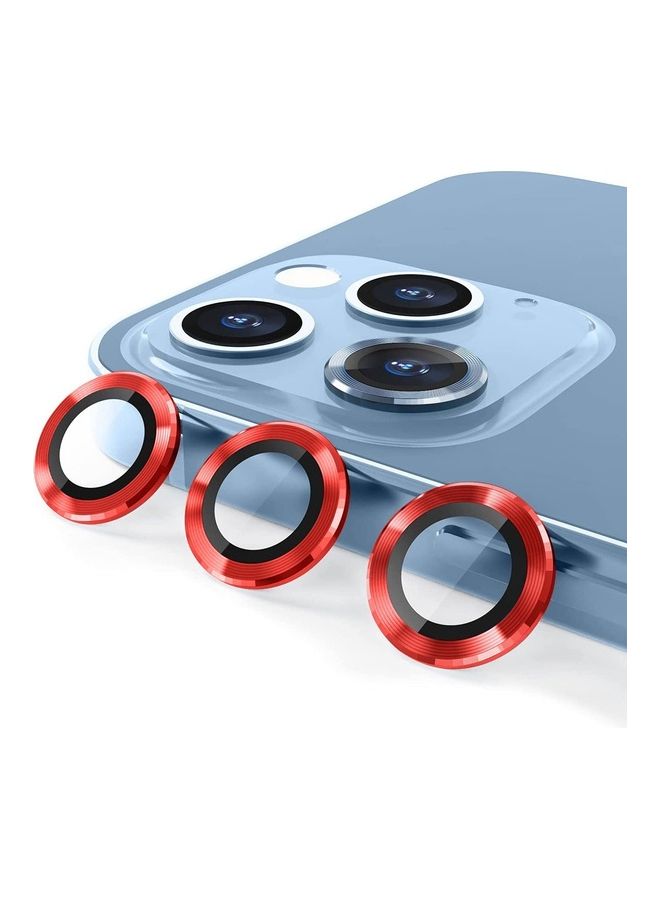 MARGOUN iPhone 14 Pro Max Camera Lens Shield Protector 9H Tempered Glass Scratch Resistant HD Lens Shield Red - Image 4