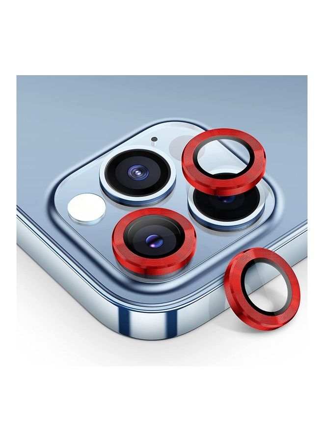 MARGOUN iPhone 14 Pro Max Camera Lens Shield Protector 9H Tempered Glass Scratch Resistant HD Lens Shield Red - Image 5