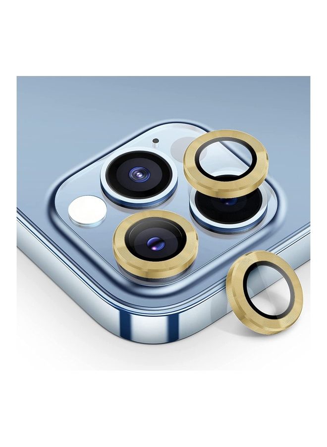 MARGOUN iPhone 14 Pro Camera Lens Shield Protector 9H Tempered Glass Scratch Resistant HD Lens Shield Gold - Image 5