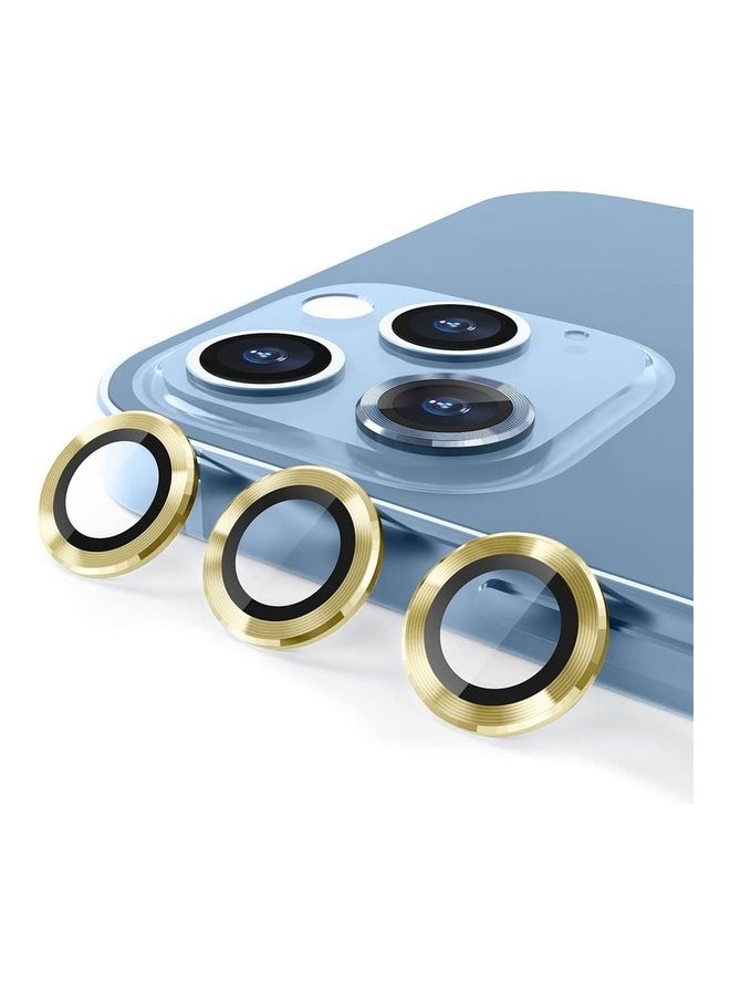 MARGOUN iPhone 14 Pro Camera Lens Shield Protector 9H Tempered Glass Scratch Resistant HD Lens Shield Gold - Image 4