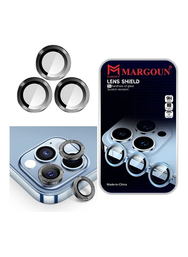 MARGOUN iPhone 14 Pro Max Camera Lens Shield Protector 9H Tempered Glass Scratch Resistant HD Lens Shield Grey - Image 1