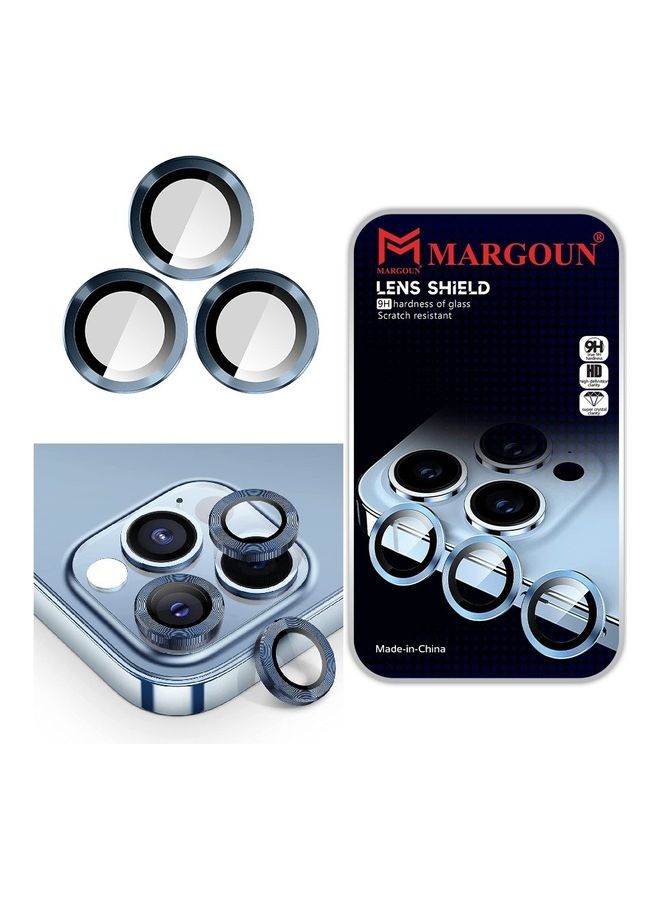 MARGOUN - iPhone 14 Pro Max Camera Lens Shield Protector 9H Tempered Glass Scratch Resistant HD Lens Shield Blue - Image 1