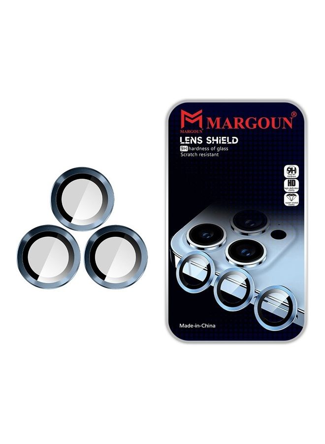 MARGOUN - iPhone 14 Pro Max Camera Lens Shield Protector 9H Tempered Glass Scratch Resistant HD Lens Shield Blue - Image 1