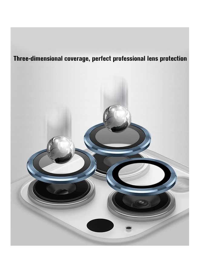 MARGOUN - iPhone 14 Pro Max Camera Lens Shield Protector 9H Tempered Glass Scratch Resistant HD Lens Shield Blue - Image 1