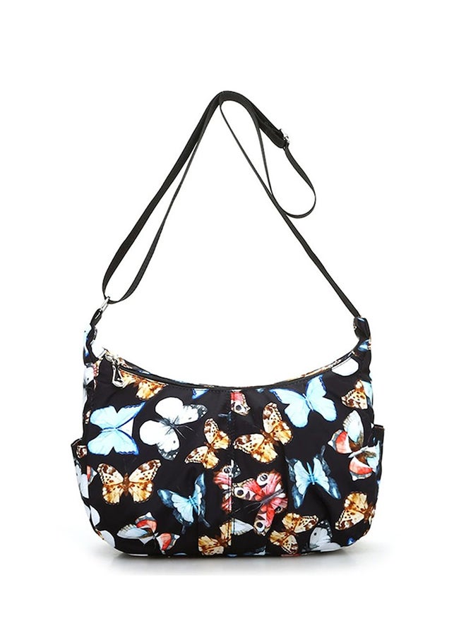 Letter Flower Patterned Zipper Shoulder Baby's Diaper Bag - Image 5
