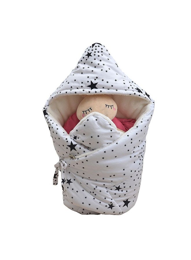 بطانية تقميط مريحة وناعمة من القطن بتصميم رسومات كرتونية مناسبة لفصل الخريف والشتاء من قطعة واحدة - Image 1