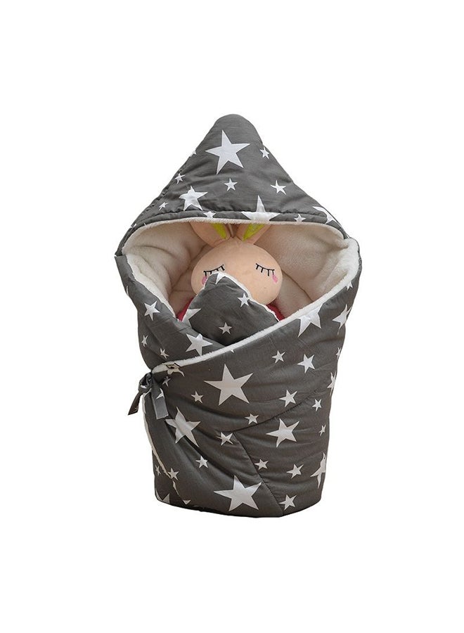 بطانية تقميط مريحة وناعمة من القطن بتصميم رسومات كرتونية مناسبة لفصل الخريف والشتاء من قطعة واحدة - Image 1