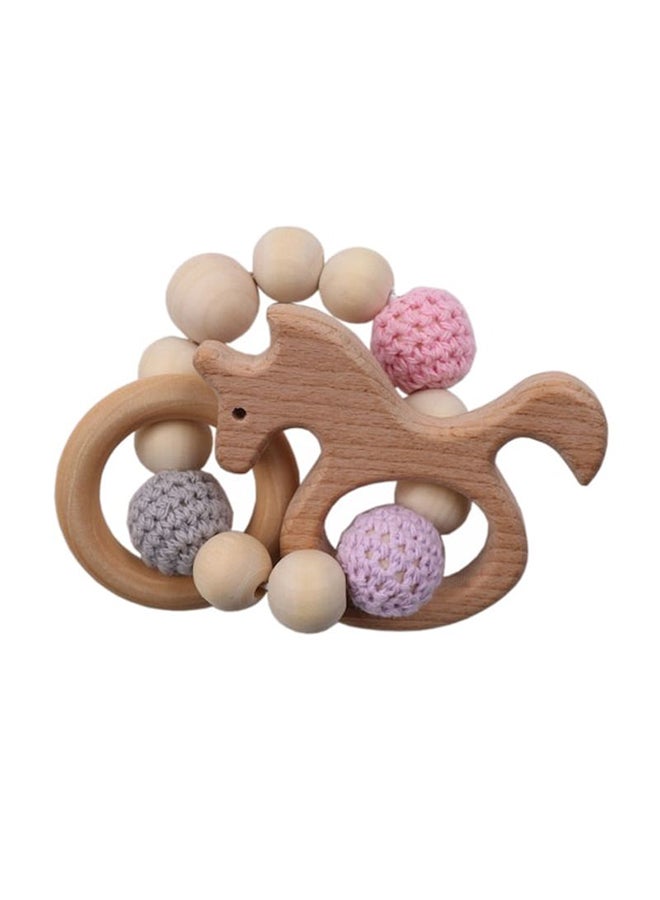 1-Piece Safe Beech Wooden Teething Bracelet Unicorn Animal Chew Toy  - Image 3