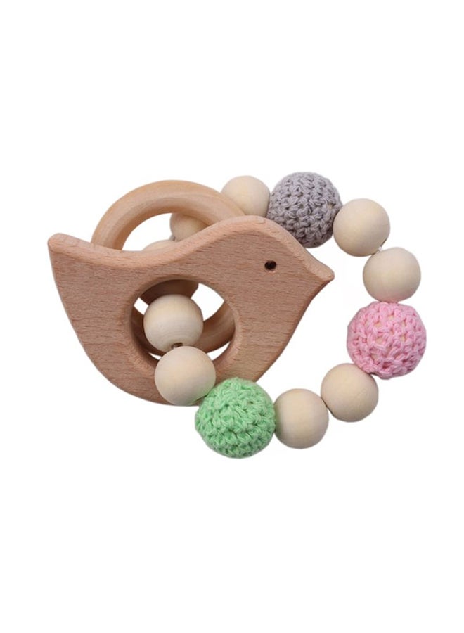 1-Piece Safe Beech Wooden Teething Bracelet Unicorn Animal Chew Toy  - Image 4