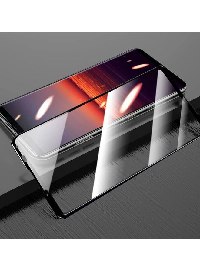 MARGOUN 3 Pack For Sony Xperia 5 III Screen Protector Anti-Scratch Tempered Glass Clear 3D HD Edge to Edge Full Coverage 9H Case Friendly Film For Sony Xperia 5 III  6.1 Inch Clear/Black - Image 3