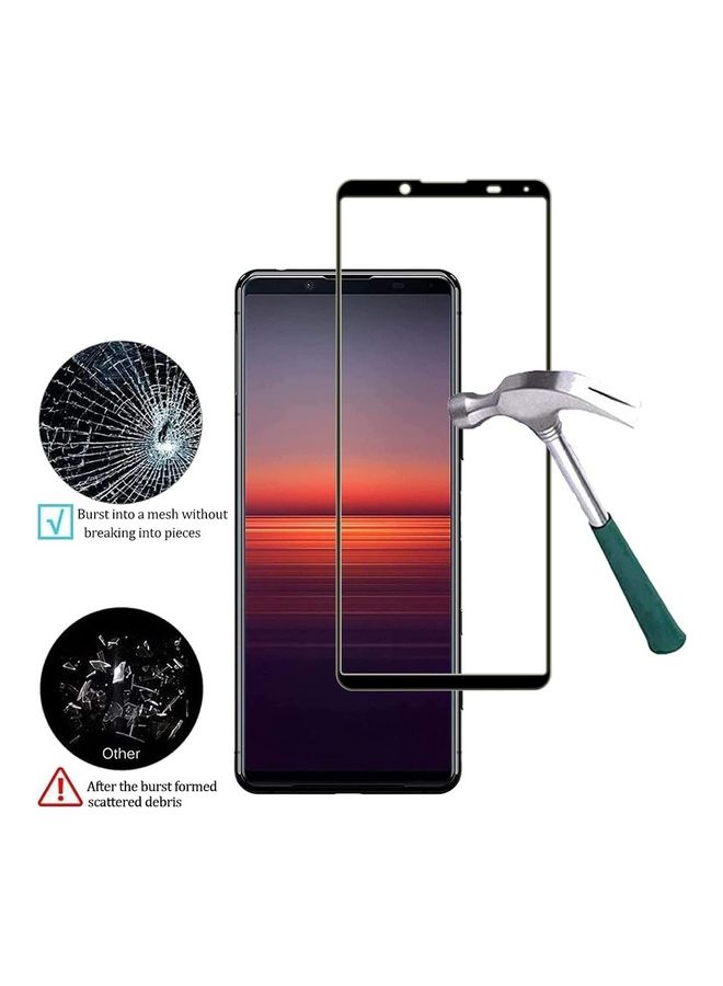 MARGOUN 3 Pack For Sony Xperia 5 III Screen Protector Anti-Scratch Tempered Glass Clear 3D HD Edge to Edge Full Coverage 9H Case Friendly Film For Sony Xperia 5 III  6.1 Inch Clear/Black - Image 4
