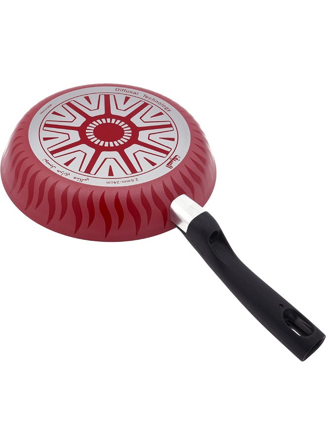 السيف  طقم مقالي غير لاصقة مكون من 3 قطع أسود/أحمر مقلاة كبيرة 28 سم ومقلاة وسط 24 سم ومقلاة صغيرة 20 سم أسود/أحمر Big Frying Pan (28), Medium Frying Pan (24), Small Frying Pan (20)سم - Image 5