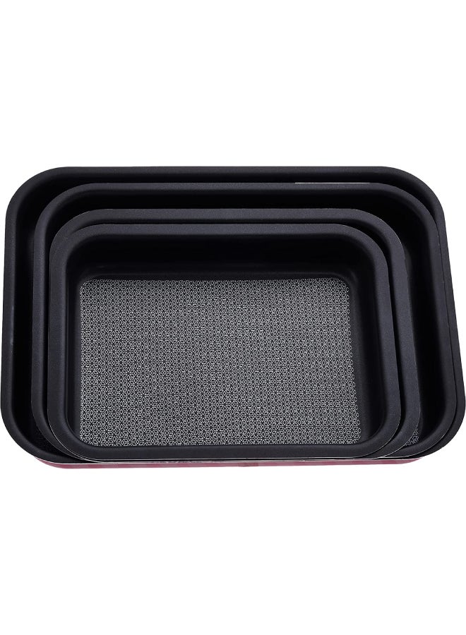 4 Piece Rectangular Cake Pan Black/Red 41x29cm - v1668365124/N22979410A_5