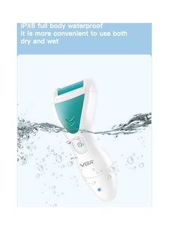 VGR Electric Feet Callus Removers Rechargeable, Portable Electronic Foot File Pedicure Tools, Electric Callus Remover Kit, Professional Pedi Feet Care for Dead, Hard Cracked Dry Skin Green 15 x 6 x 3.5cm  - Image 5