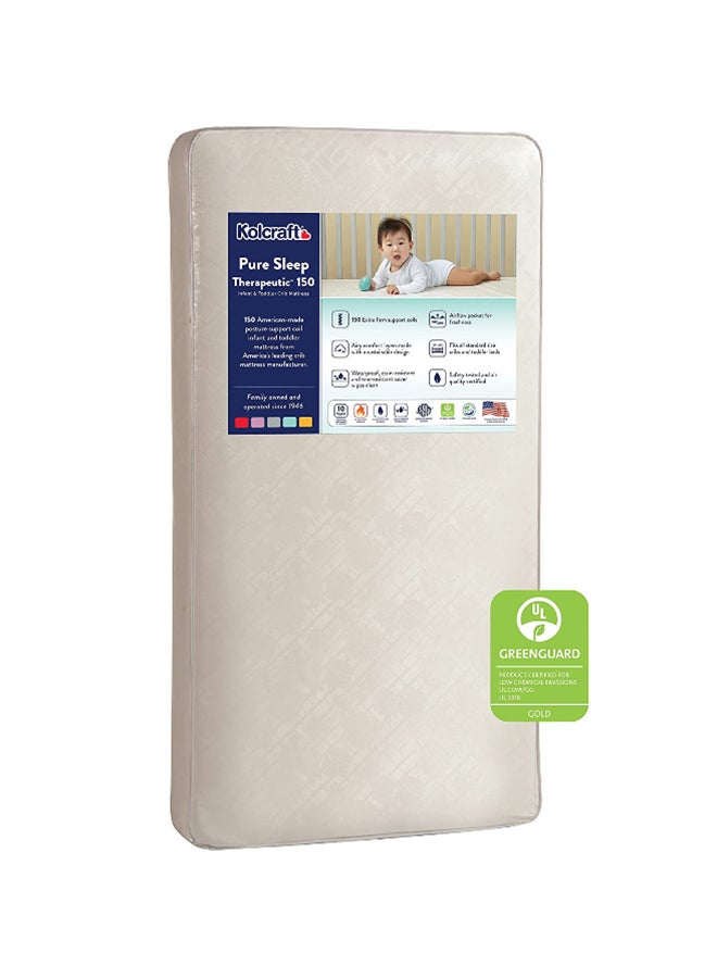 Kolcraft - Pure Sleep Therapeutic 150 Crib Mattress - White Windsor - Image 1