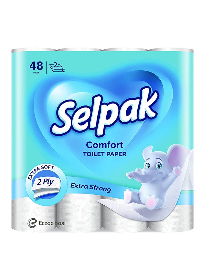 Selpak Comfort Toilet Paper 150 Sheets x 2Ply, Pack of 48 Rolls  - Image 2